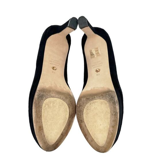 STUART WEITZMAN Larsa Suede Platform Pump in Black 6.5M - Picture 5 of 7